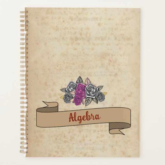 Floral Rustic Inspirier School Planer (Vorderseite)
