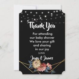 Floral Rustic Magnolia String Lights Vielen Dank Einladung