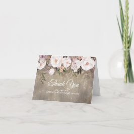 Floral Rustic Wedding Vielen Dank Dankeskarte