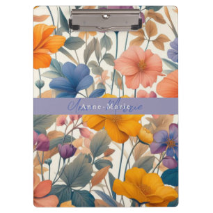 Floral rustikal bunt bohemian botanisch klemmbrett