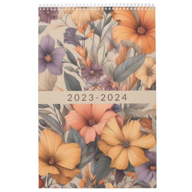 Floral rustikal Vintag elegant stilvoll Kalender (Titelbild)