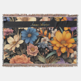 Floral rustikal Vintage elegante schwarz Decke