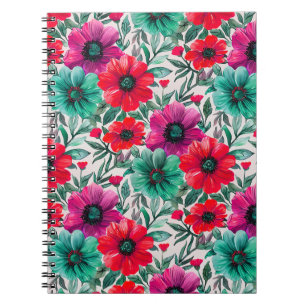 Floral rustikales Retromuster Notizblock