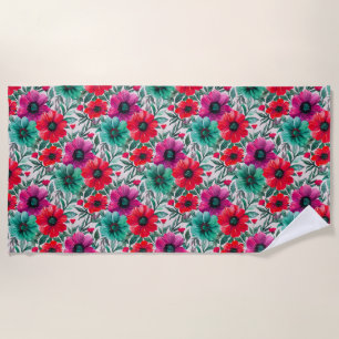 Floral rustikales Retromuster Strandtuch