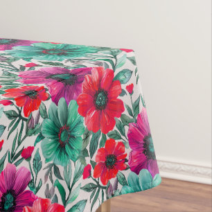 Floral rustikales Retromuster Tischdecke