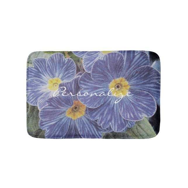 Floral rutschfester Bademantel mit blauem Blume Fo Badematte (Vorderseite)