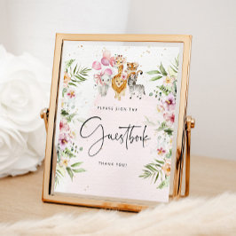 Floral safari animal Gästebuch