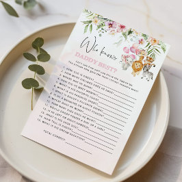 Floral Safari Tiere Wer Papa kennt das beste Spiel