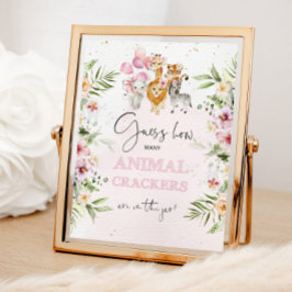 Floral Safari Wie viele Tierrauschen im Glas Poster