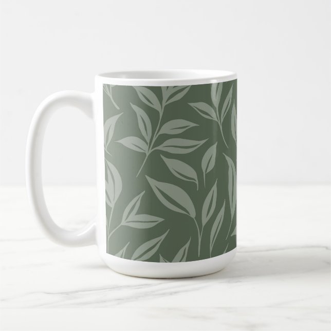Floral Sage Green Kaffeetasse (Links)