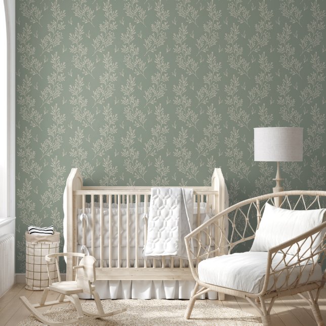 Floral Sage Green Tapete (Kinder)