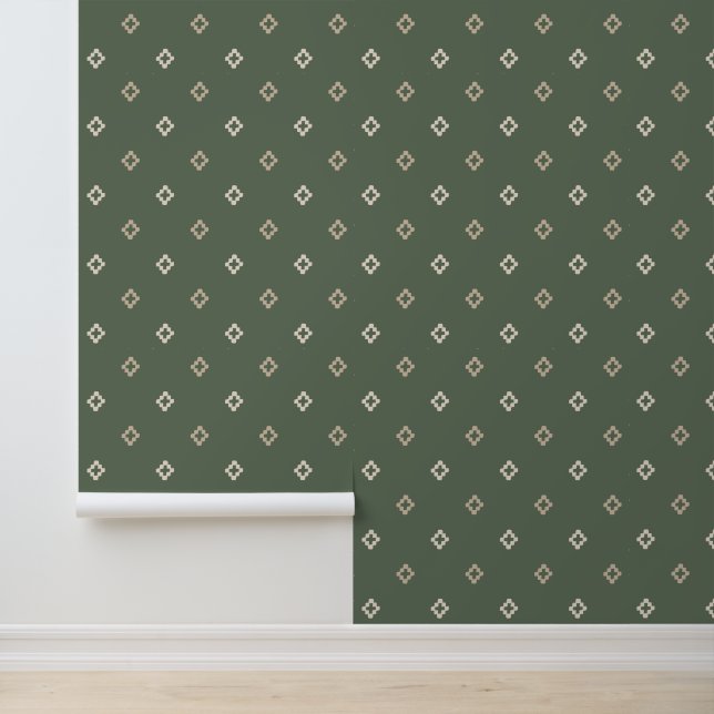 Floral Sage Green Tapete (Anwendung)