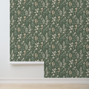 Floral Sage Green Tapete
