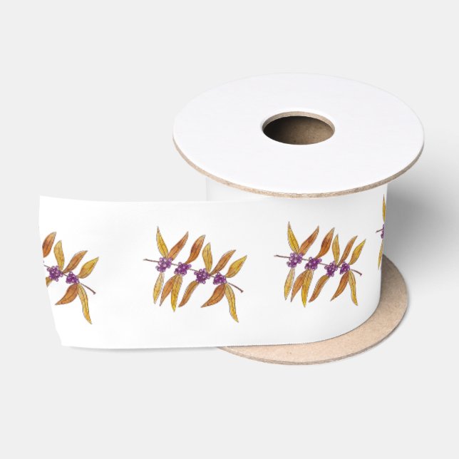 Floral Satin Ribbon Satinband (Spule)