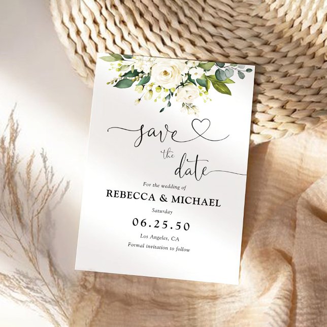 Floral Save the Date Karte (Von Creator hochgeladen)
