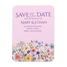 Floral Save the Date Wedding Invitation 
