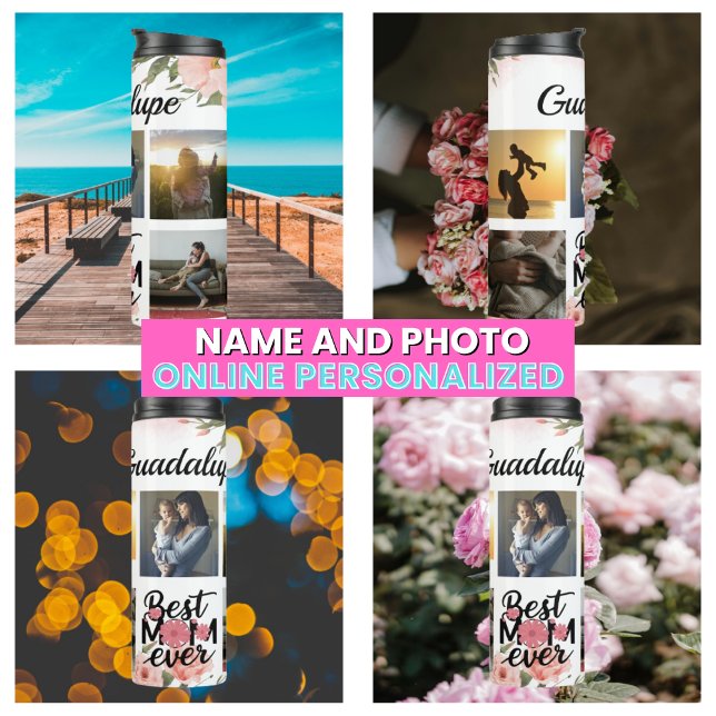 Floral Script Beste Mama je Thermosbecher (Floral Script Best Mom Ever Thermal Tumbler
)