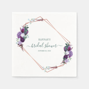 Floral Script Brautparty-Papier Serviette