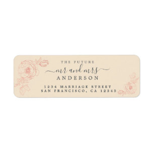 Floral Script Future Mr. Wedding Rücksendeadresse