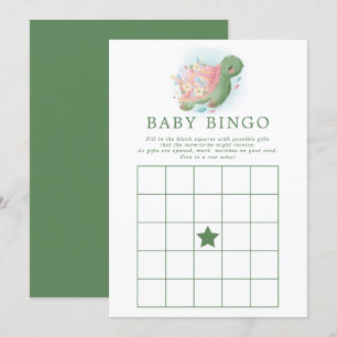 Floral Sea Turtle Baby Dusche Bingo Spiel Einladung