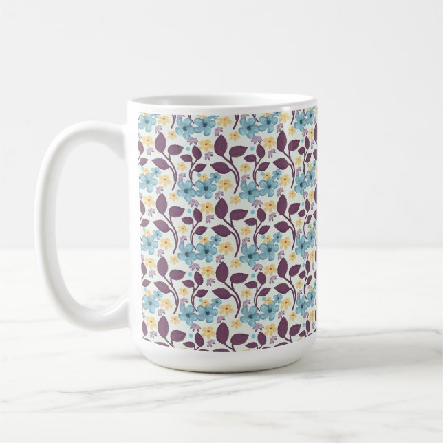  Floral Seamless Pattern | Vintage Style  Kaffeetasse (Links)