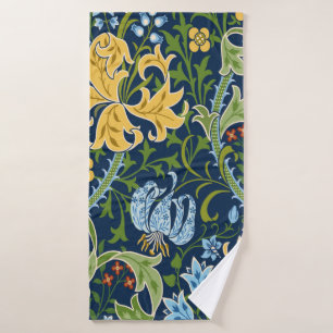 Floral seamless pattern with big flowers, Lily und Badehandtuch