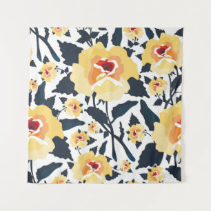 Floral seamless pattern with roses. seamless texti wandteppich