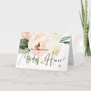 Floral Sei meine Trauzeugin Vorschlag Hochzeitskar Karte