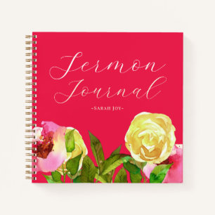 Floral Sermon Journal Notizbuch