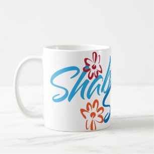 Floral-Shabbat-Shalom Kaffeetasse