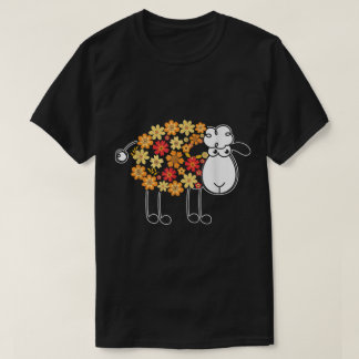 Floral Sheep Cute Spring Design T-Shirt