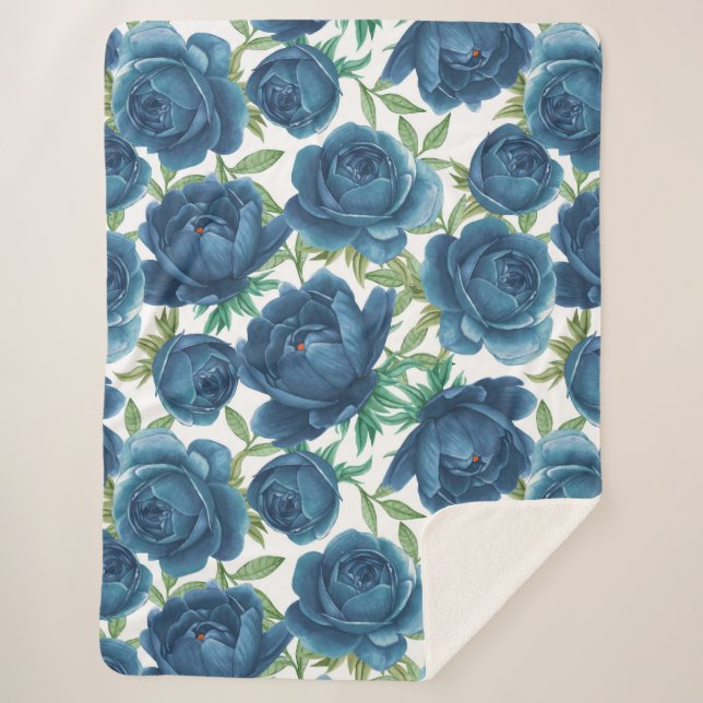 Floral Sherpa Blanket Sherpadecke (Vorderseite)