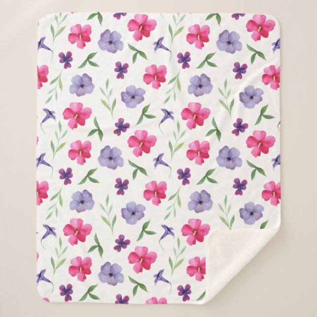 floral sherpadecke (Vorderseite)