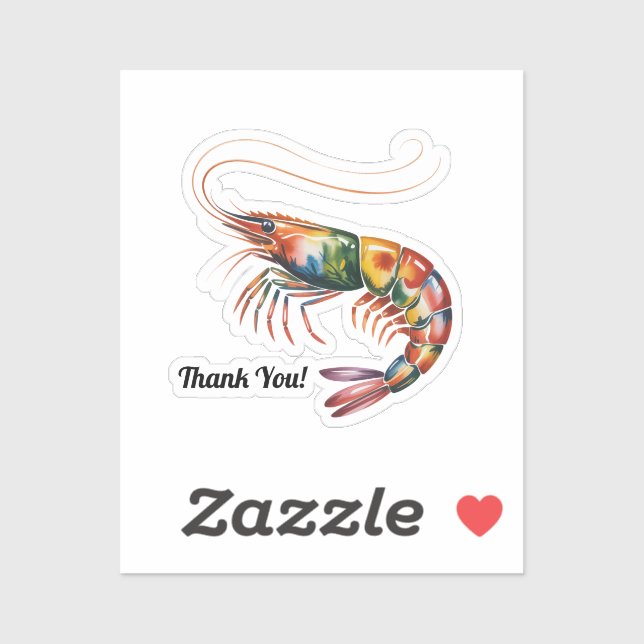 Floral Shrimp Art Custom Aufkleber (Blatt)