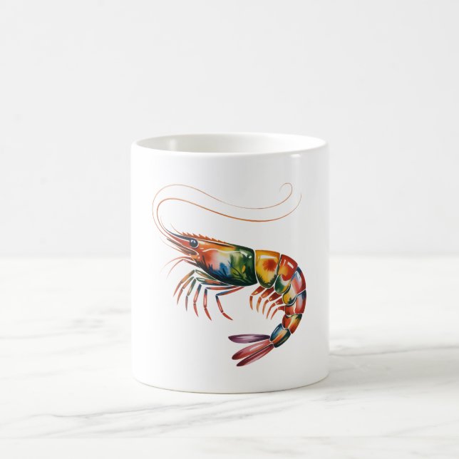 Floral Shrimp Art Kaffeetasse (Mittel)