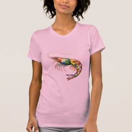 Floral Shrimp Art T-Shirt