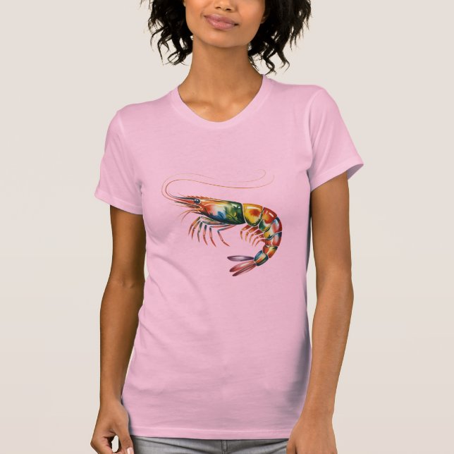 Floral Shrimp Art T-Shirt (Vorderseite)