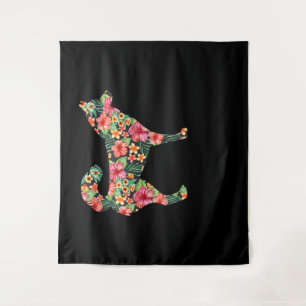 Floral sibirisches Husspensum Liebliches Hundesch Wandteppich
