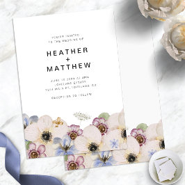 Floral Simple Boho Wedding Einladung