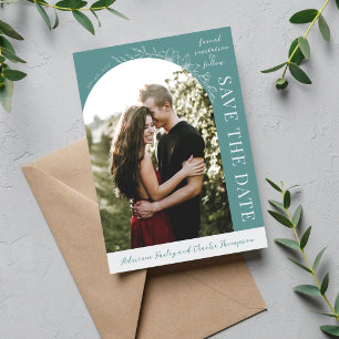 Floral Simplicity 1 Enteneier-Türkis Save The Date