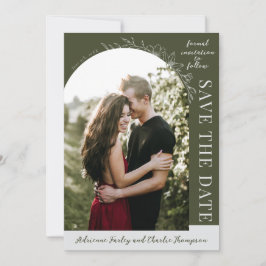 Floral Simplicity 1 | Modern Green | Save The Date