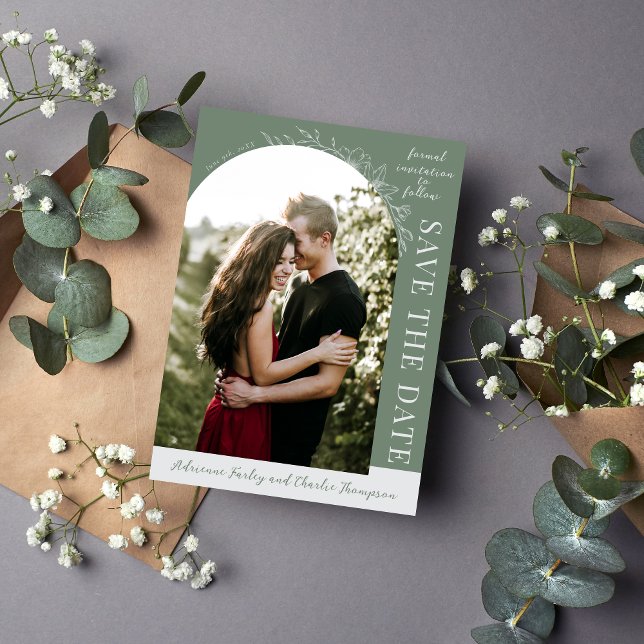 Floral Simplicity 1 | Modern Green | Save The Date (Von Creator hochgeladen)