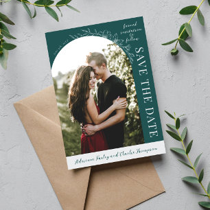 Floral Simplicity 1 Pfau Teal Save The Date