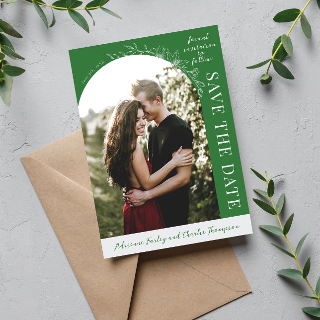 Floral Simplicity 1 Wiesen-Grün Save The Date (Von Creator hochgeladen)