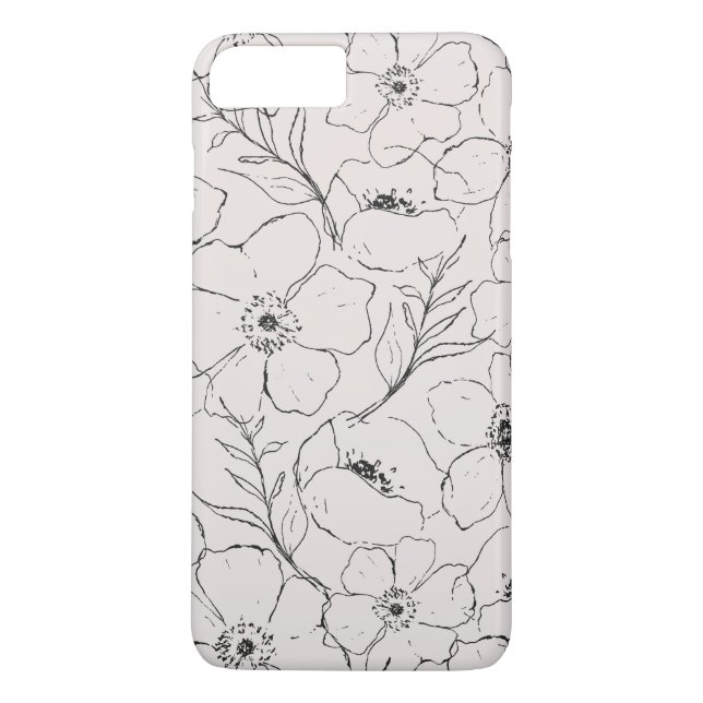 Floral Simplizität - neutral Case-Mate iPhone Hülle (Rückseite)