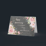 Floral Sister & Brother in Law Wedding Jubiläum Karte<br><div class="desc">Glückliche Hochzeitskarte für Schwestern und Schwestern im Jurastudium mit eleganten,  rosafarbenen Aquarellfarben und Chalkboard-Hintergrund und dem gefühlvollen Vers.</div>