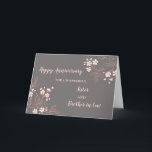 Floral Sister und Bruder im Jura Jubiläum Karte<br><div class="desc">Glückliche Hochzeitskarte für Schwestern und Schwestern im Jura mit hübschen hellrosa und weißen Blume,  und herzlichen Vers.</div>