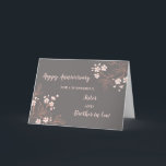 Floral Sister und Bruder im Jura Jubiläum Karte<br><div class="desc">Glückliche Hochzeitskarte für Schwestern und Schwestern im Jura mit hübschen hellrosa und weißen Blume,  und herzlichen Vers.</div>