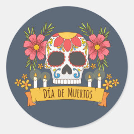 Floral Skull Dia de los Muertos | Aufkleber