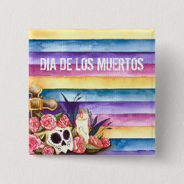 Floral Skull Dia de los Muertos | Button